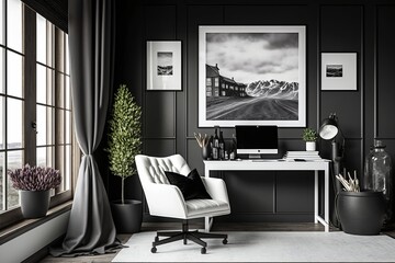 Home Office - Black and White