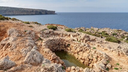 Fototapeta na wymiar site archéologique talayotique historique sur l'île de Minorque 