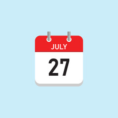 July 27 Concept Design. Vector Illustration.