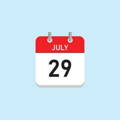 July 29 Concept Design. Vector Illustration.