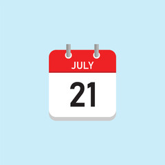 July 21 Concept Design. Vector Illustration.