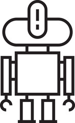 cartoon robot character icon