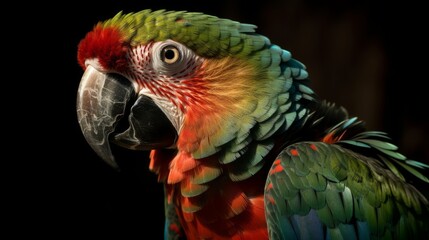 Fototapeta premium Wise and knowledgeable parrot. AI generated