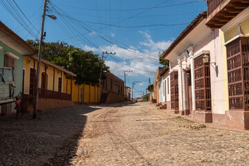 Fototapeta na wymiar In the alleys and historic districts of Trinidad
