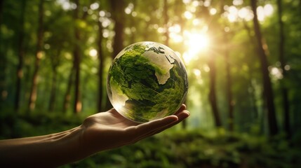 Green Earth in Hands: Ecological Future. Generative AI 
