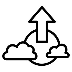 cloud with moon line 