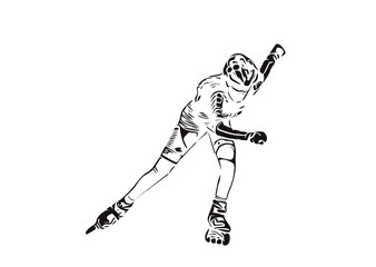 silhouette of the body of a person who is skating