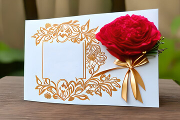 A sentimental and personalized wedding greeting card with a custom-made design