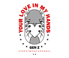 Everything about love Retro Poster Pixel style Graphic Design for T shirt Street Wear and Urban Style