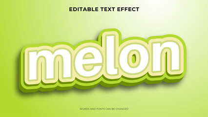 editable melon text logo template