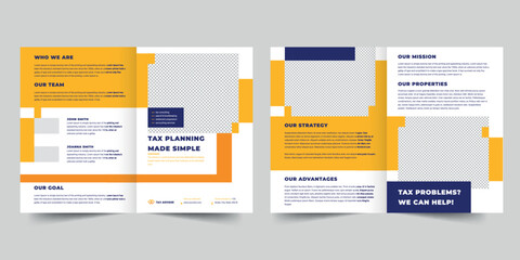 bifold brochure template. A clean, modern, and high-quality design bifold brochure vector design. Editable and customize template brochure