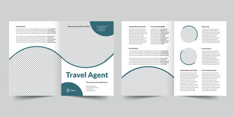 bifold brochure template. A clean, modern, and high-quality design bifold brochure vector design. Editable and customize template brochure