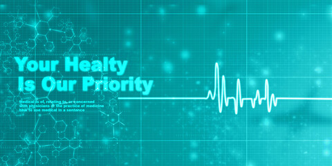 Cardiogram concept -2D rendering illustration