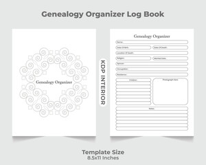Genealogy Organizer Log Book KDP Interior