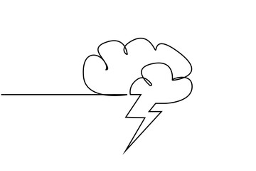 atmosphere climate cloud electricity lightning line art icon