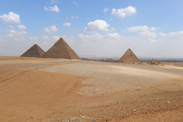 Fototapeta na wymiar The Pyramids at Giza, Egypt.