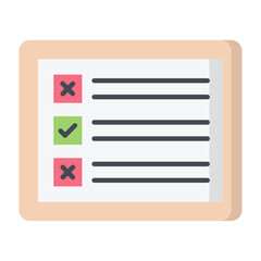 Checklist Board Flat Icon