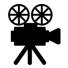 ビデオカメラのアイコン。映画、シネマ、撮影。