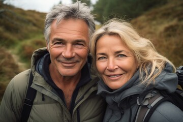 Fototapeta premium Senior Hikers Exploring Nature