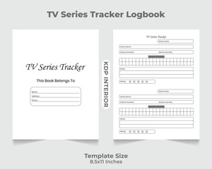 TV Series Tracker Logbook KDP Interior