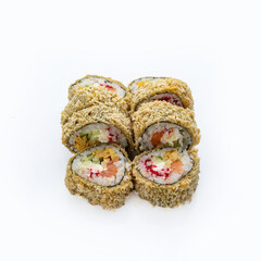 delicious sushi from the chef on a white background
