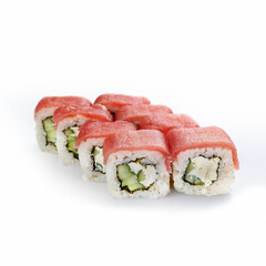 delicious sushi from the chef on a white background
