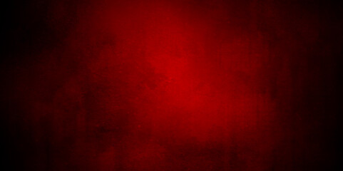 Red grunge background with space for text, abstract Watercolor red grunge background painting, red cement wall with dark texture background, old textured black and red hand