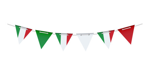 Obraz premium Garland with the flag of Italy