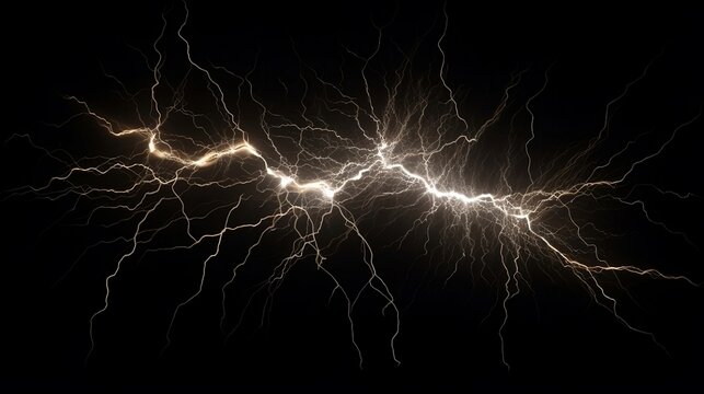 Electricity or lightning strick on black background 