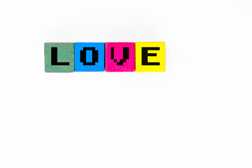 Love in Colored / Coloured Blocks