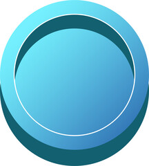 simple 3D colorful glossy buttons.blue shape board or frame symbol