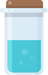 Potion bottle icons .Scientific Research, Chemical Experiment.Flat design illustration concept of science.