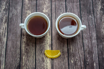 cup of tea with cookies