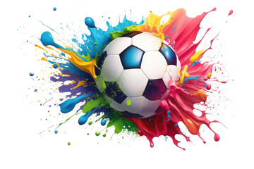 soccer ball with splashes