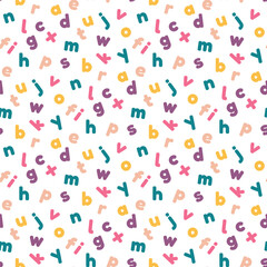 pattern with colorful letters