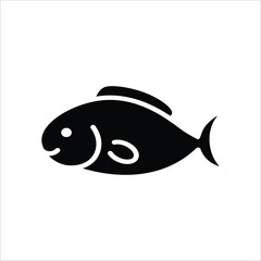 fish icon simple design art eps 10