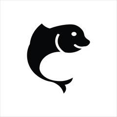 fish icon simple design art eps 10
