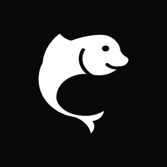 fish icon simple design art eps 10
