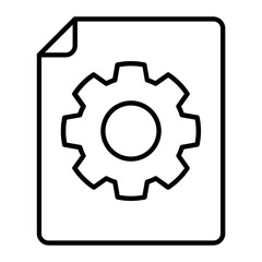 Page Setting Thin Line Icon