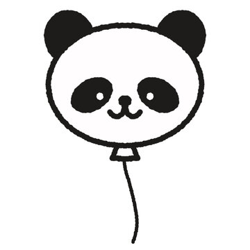 Cute Panda Bear Face Balloon Element For Decoration
