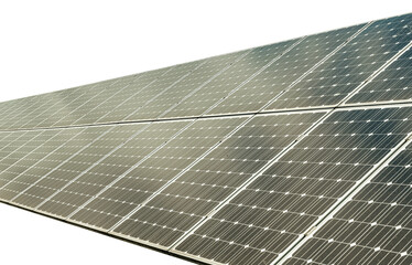 Solar panel on a white background. Ecology. Eco-friendly solar energy