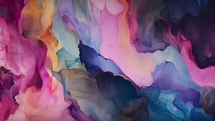 Naklejka premium Colorful watercolor pastel blurred background. Generative ai.