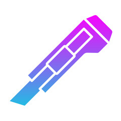 Cutter Glyph Gradient Icon