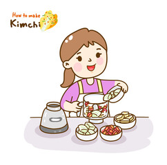 How to make kimchi vector.