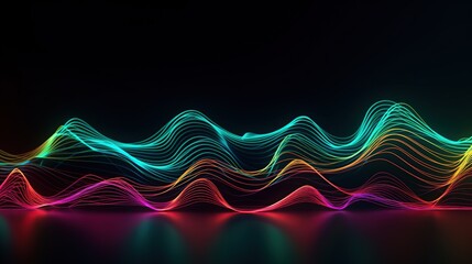 Abstract glowing lines background, AI generated
