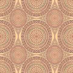 Circular patterns on a beige background