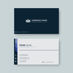 Modern Business Card white and Black elegant Professional