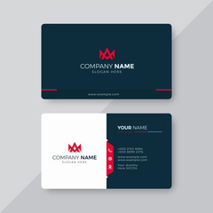 Modern Business Card red and Black elegant Professional