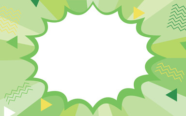 サンバーストとギザギザフレーム　緑