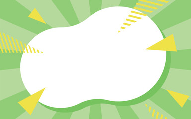 サンバーストとひょうたんフレーム　緑